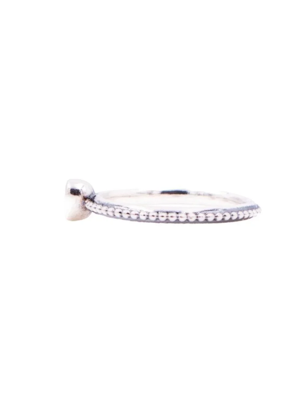 Pandora Retired One Love Sterling Silver Clear CZ Heart Stackable Ring Size 6